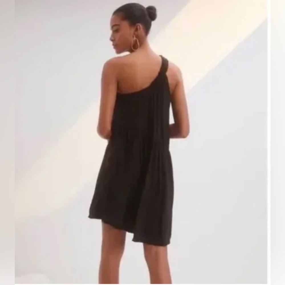 Anthropologie Black One-Shoulder Assymetrical Dress - Medium - Picture 2 of 3